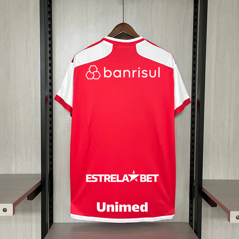 Camisa Internacional I 2024/2025 Torcedor Masculina Com Patrocínios