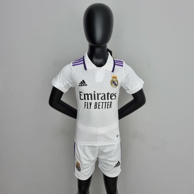 Kit Infantil Real Madrid 22/23 Adidas - Branco - Garcêz Sports