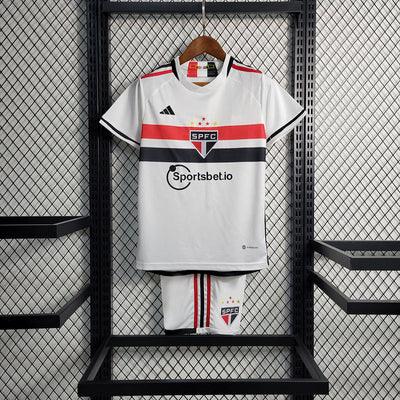 Kit Infantil São Paulo Home 23/24 - Branco - DA Sports Oficial