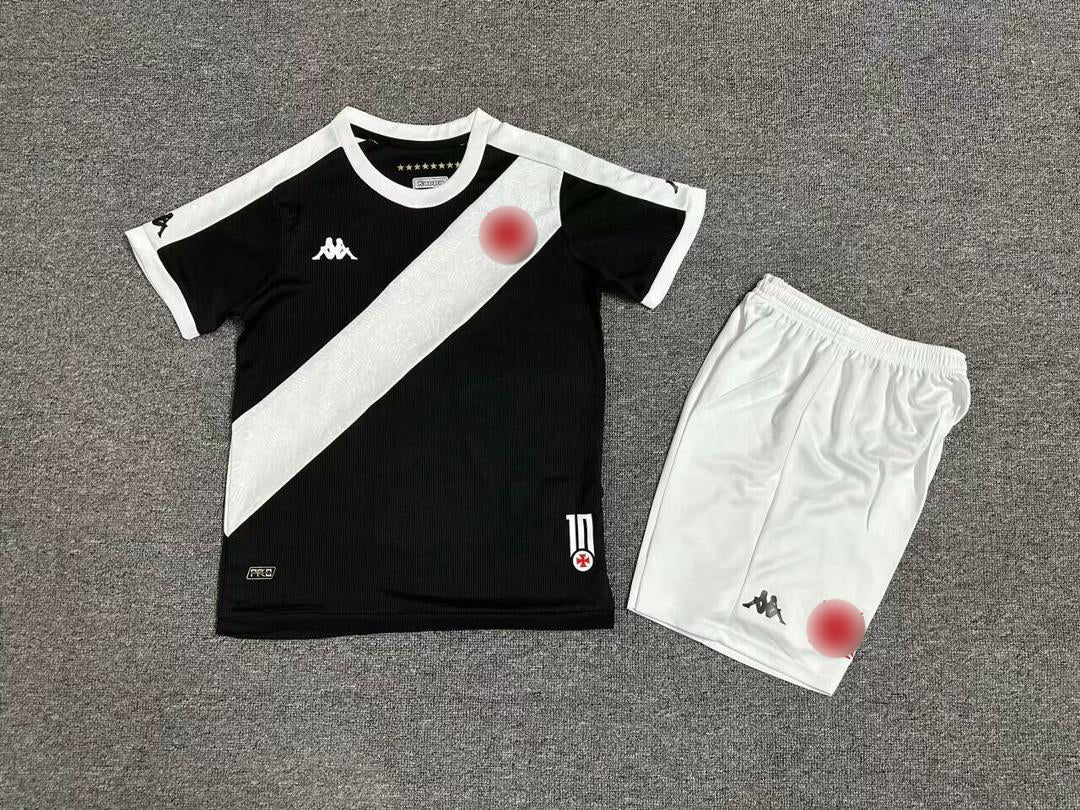 Kit infantil - Vasco I 24/25 Kappa Masculina - Preto+Branco - Garcêz Sports