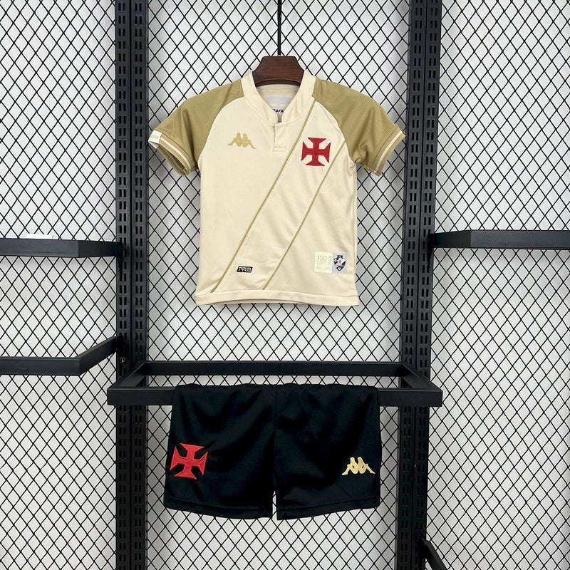 Kit infantil - Vasco III 24/25 Kappa - Bege - Garcêz Sports