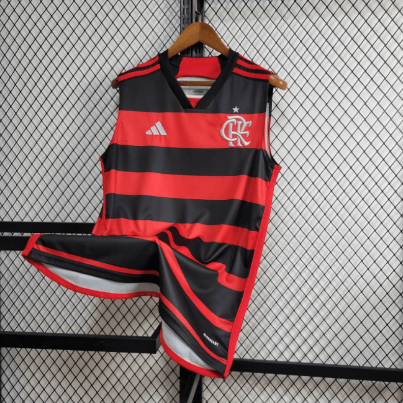 Regata do Flamengo I 24/25 s/n° Torcedor Adidas Masculina - Vermelho+Preto - Garcêz Sports