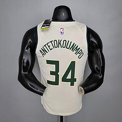 Regata Milwaukee Bucks Masculina - Bege - Garcêz Sports